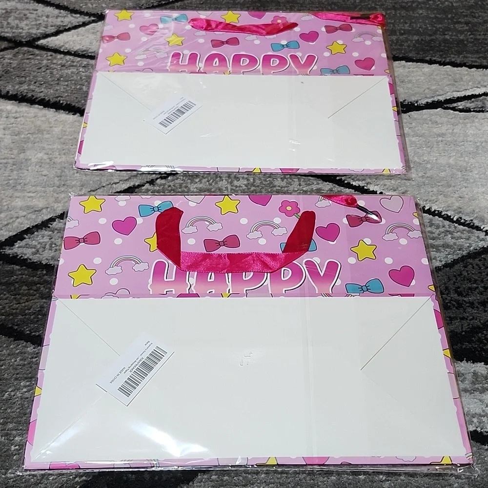 HAPPY BIRTHDAY SET-OF-2 GIFT WRAPPING BAGS 12